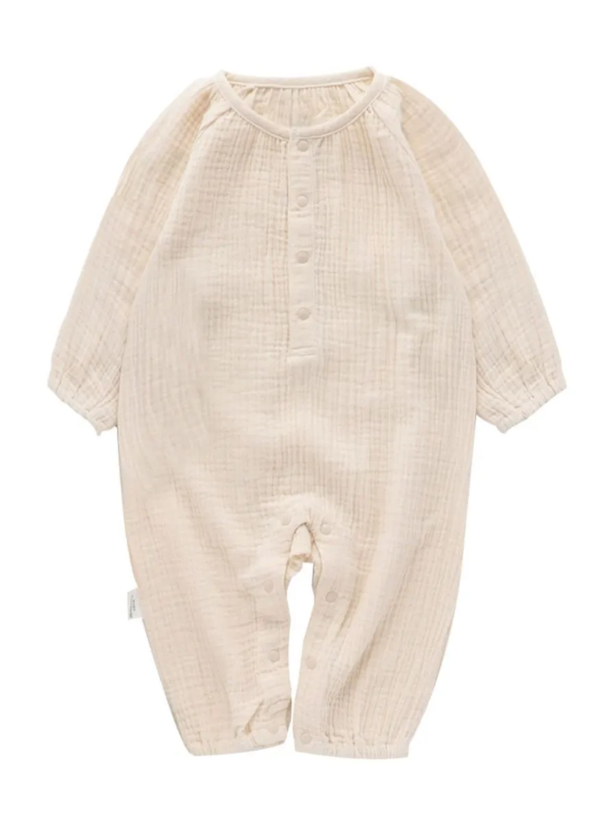 Fall Baby Muslin Overall Solid Color