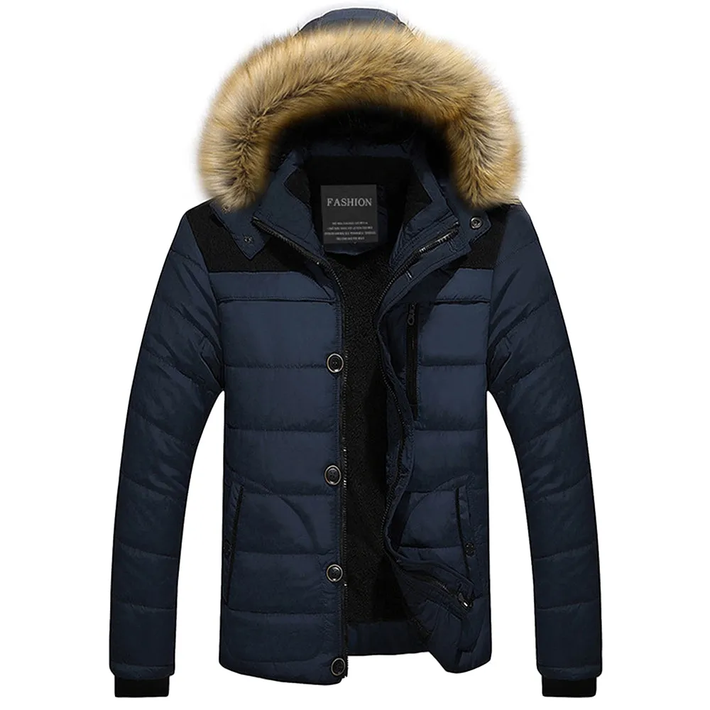 Faux Fur Trim Hooded Extrem Warm Puffer Jacket