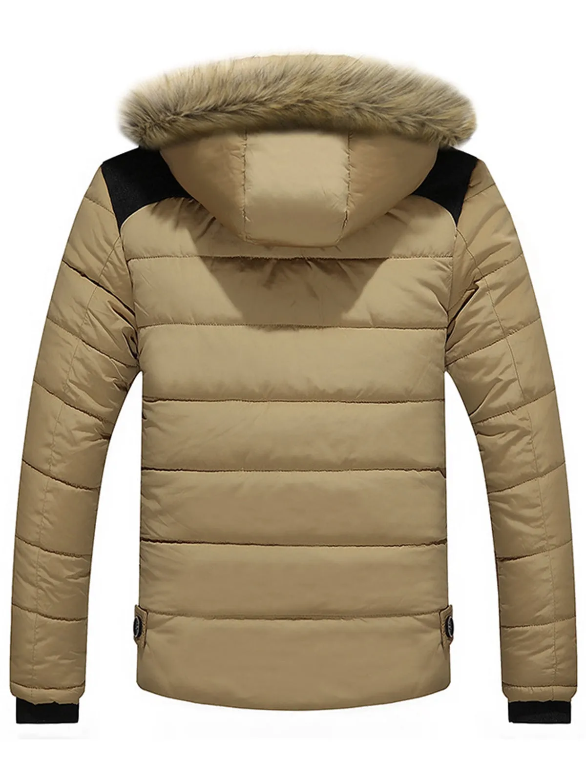 Faux Fur Trim Hooded Extrem Warm Puffer Jacket