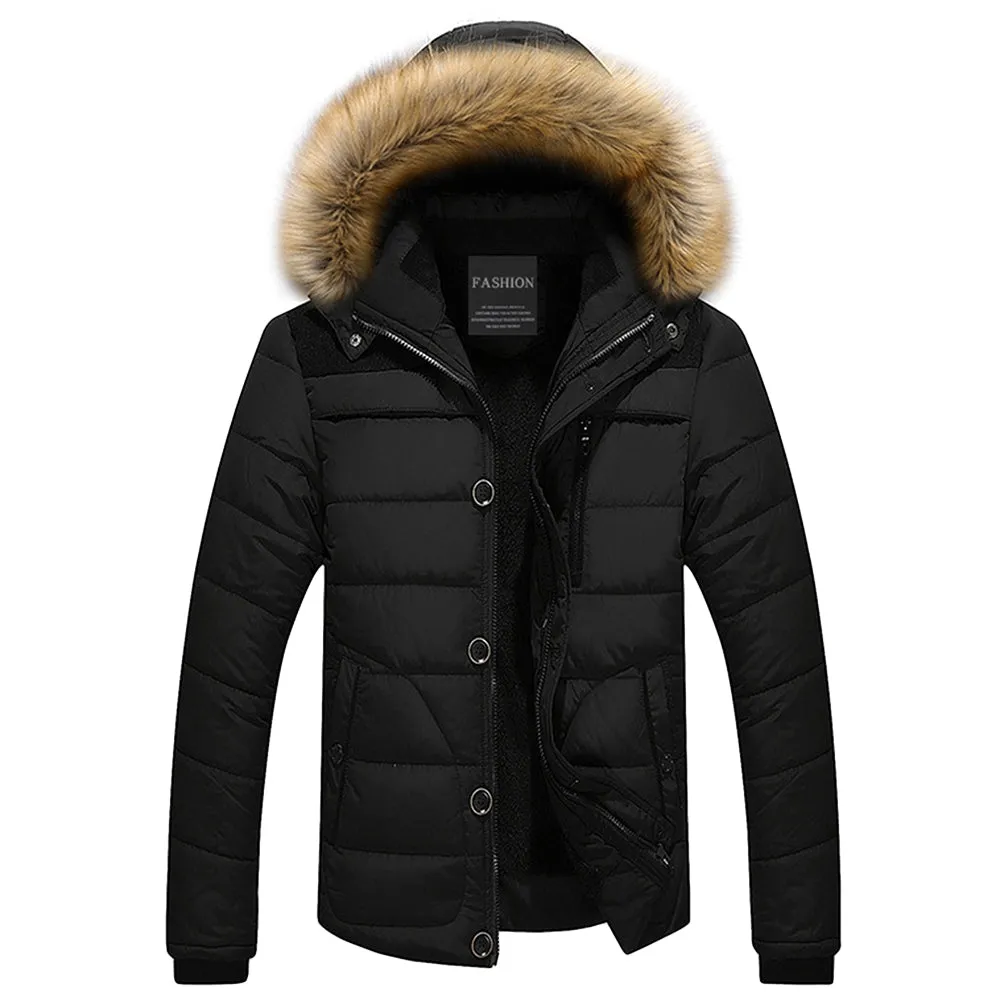 Faux Fur Trim Hooded Extrem Warm Puffer Jacket