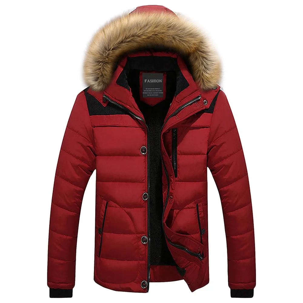 Faux Fur Trim Hooded Extrem Warm Puffer Jacket