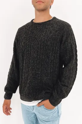 Fishermans Knit Heather Black