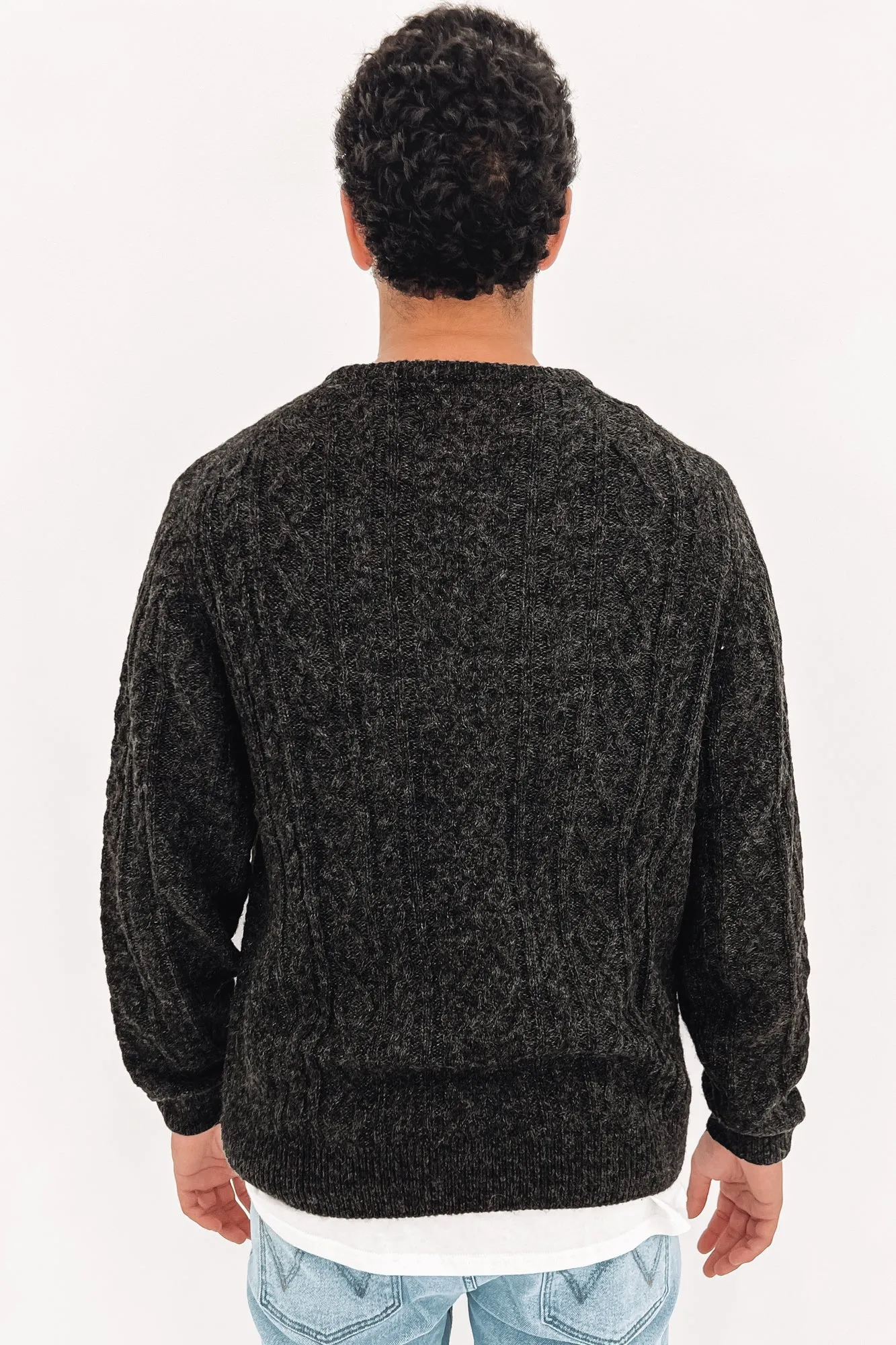 Fishermans Knit Heather Black