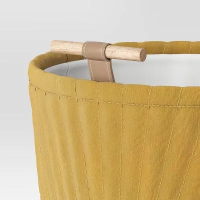 Floor Quilted Storage Basket Yellow - Pillowfort