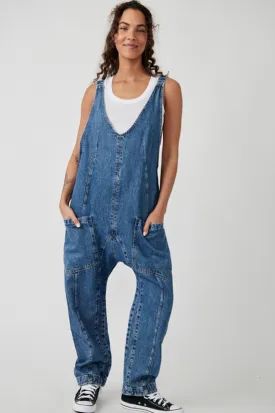 FREE PEOPLE High Roller Jumpsuit-Sapphire Blue