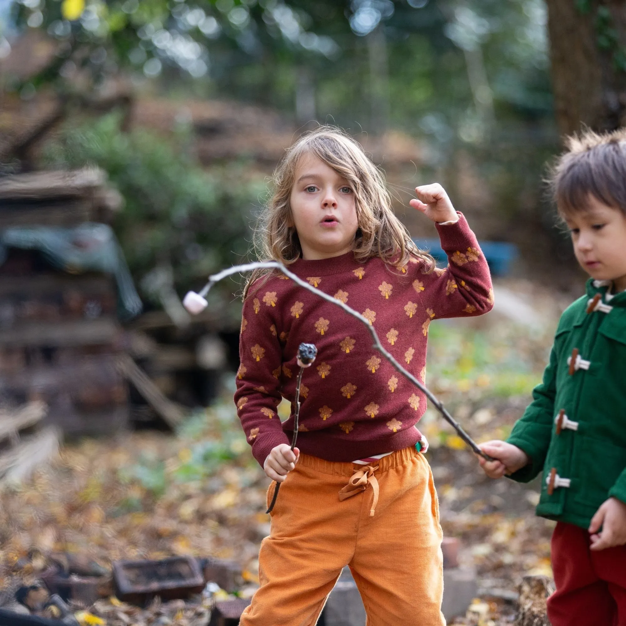 From One To Another Autumn Leaf Knitted Jumper