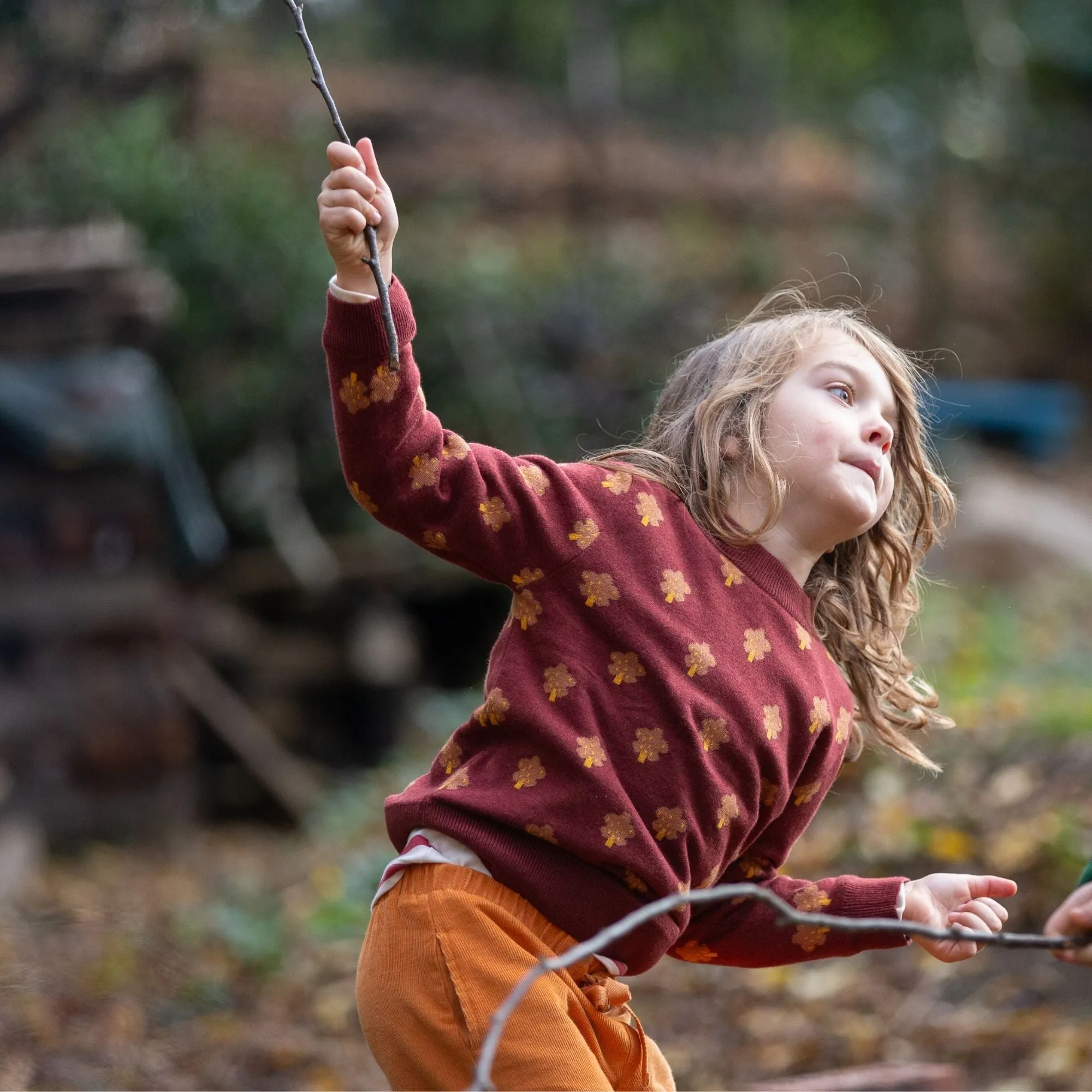 From One To Another Autumn Leaf Knitted Jumper