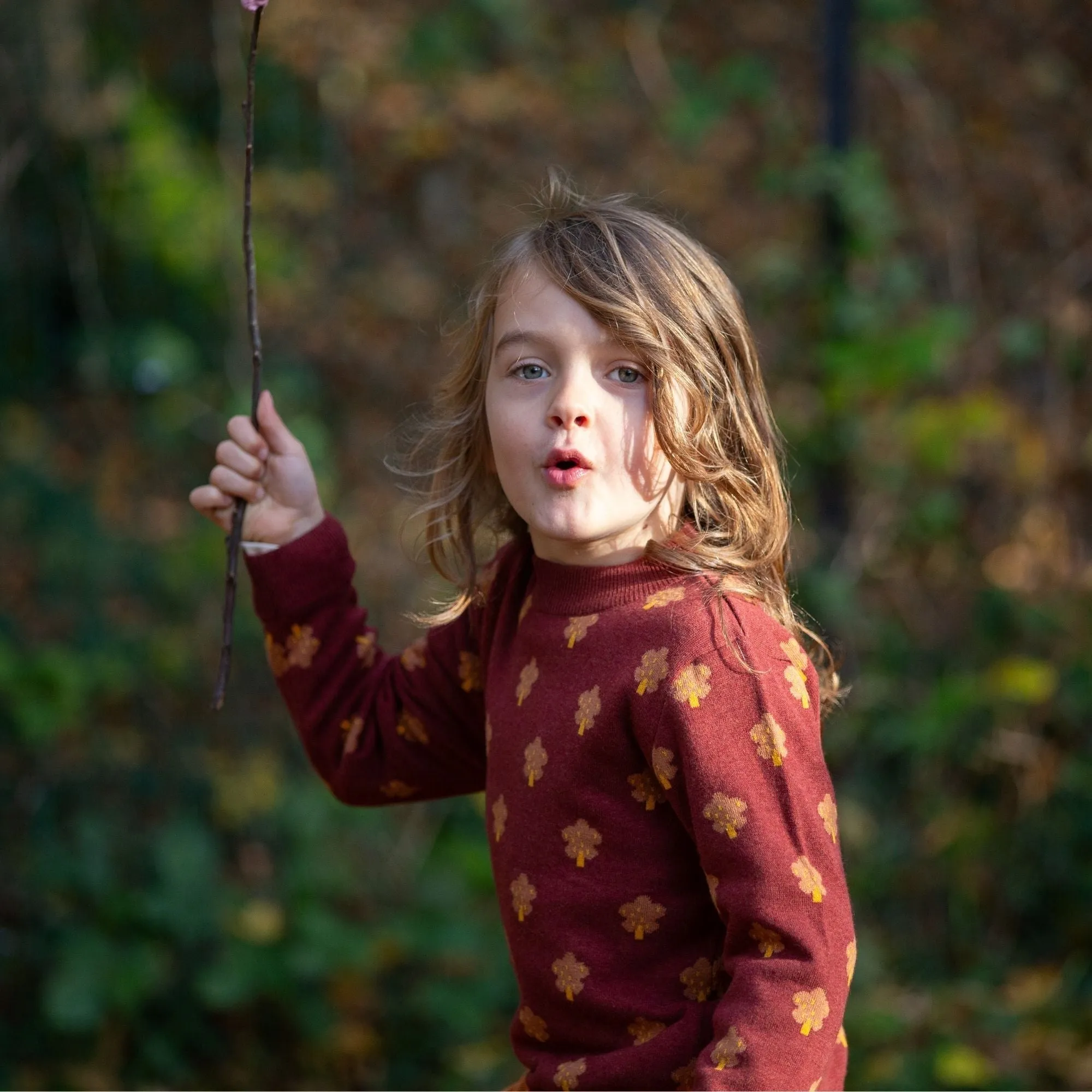 From One To Another Autumn Leaf Knitted Jumper