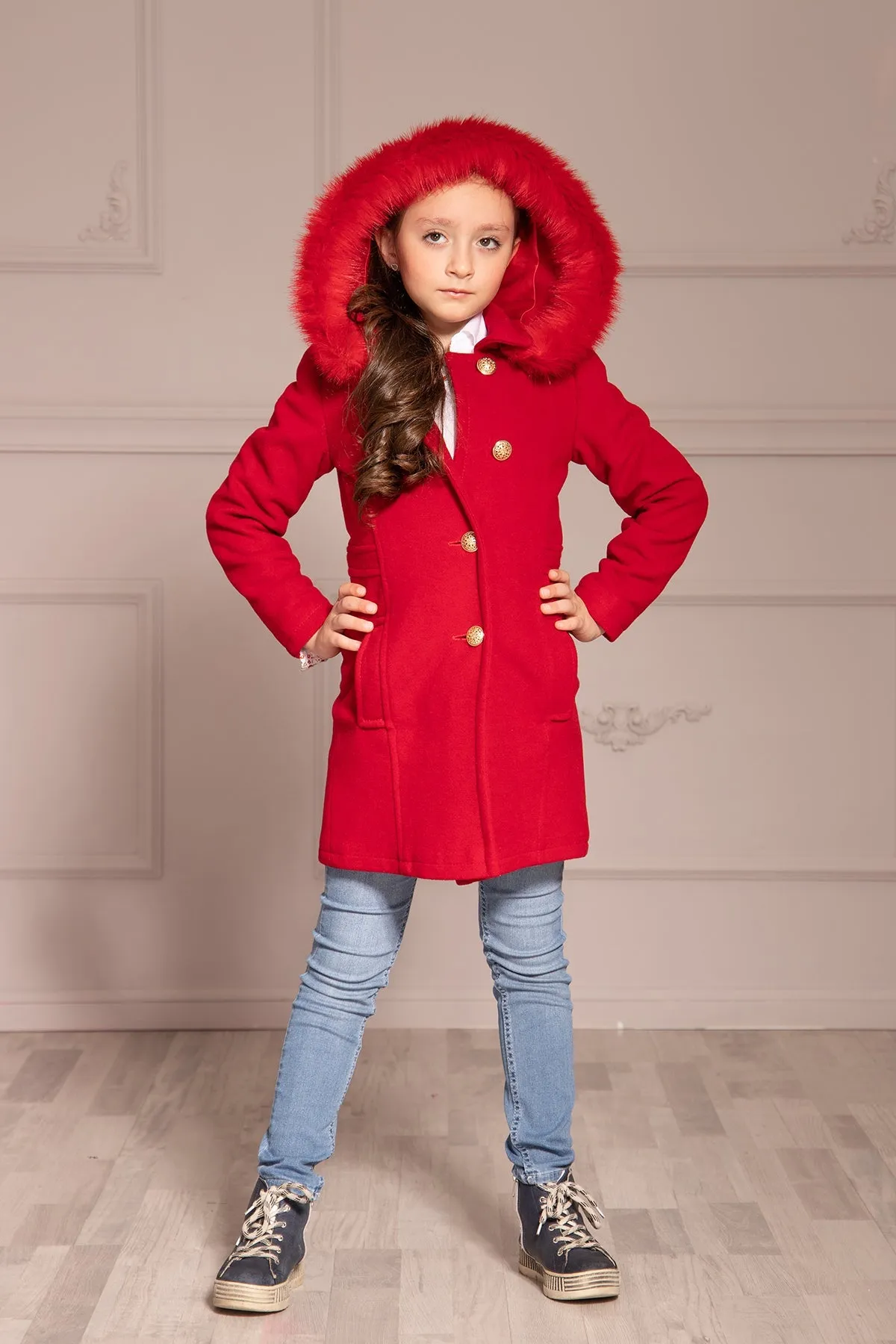 GIRL STRAIGHT COAT