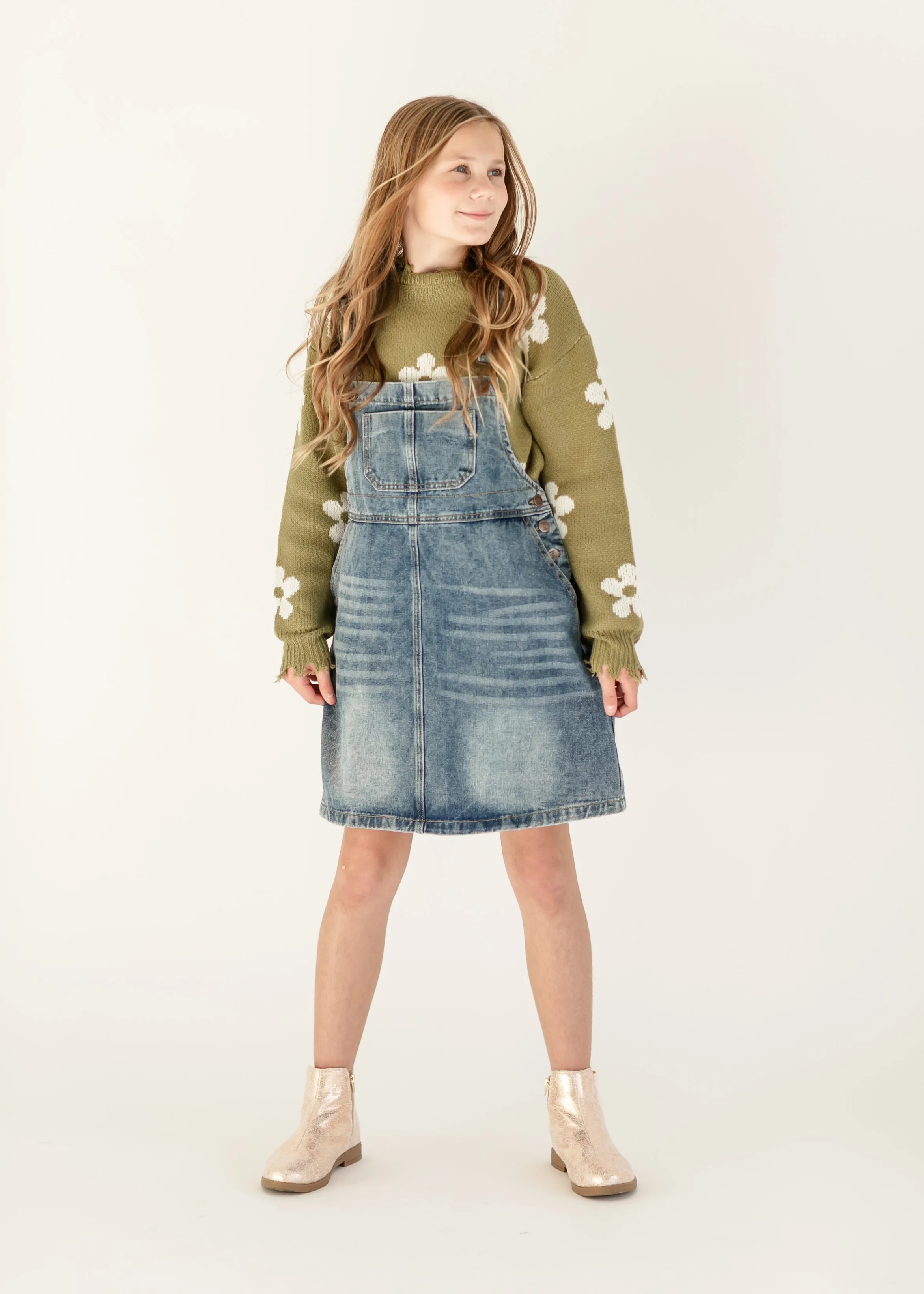 Girl's Blakely Denim Overall Dress