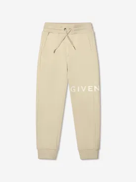 Givenchy Boys Logo Print Joggers in Cream