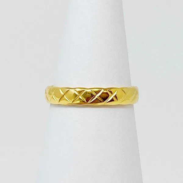 Gold Quilted Ring