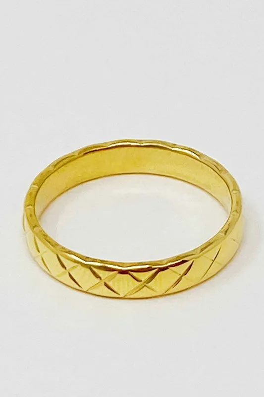 Gold Quilted Ring