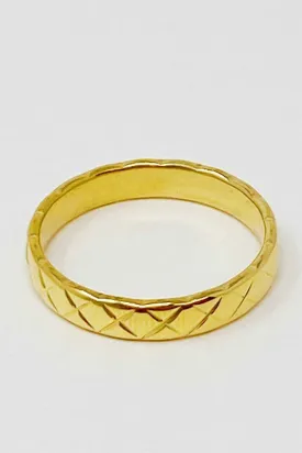 Gold Quilted Ring