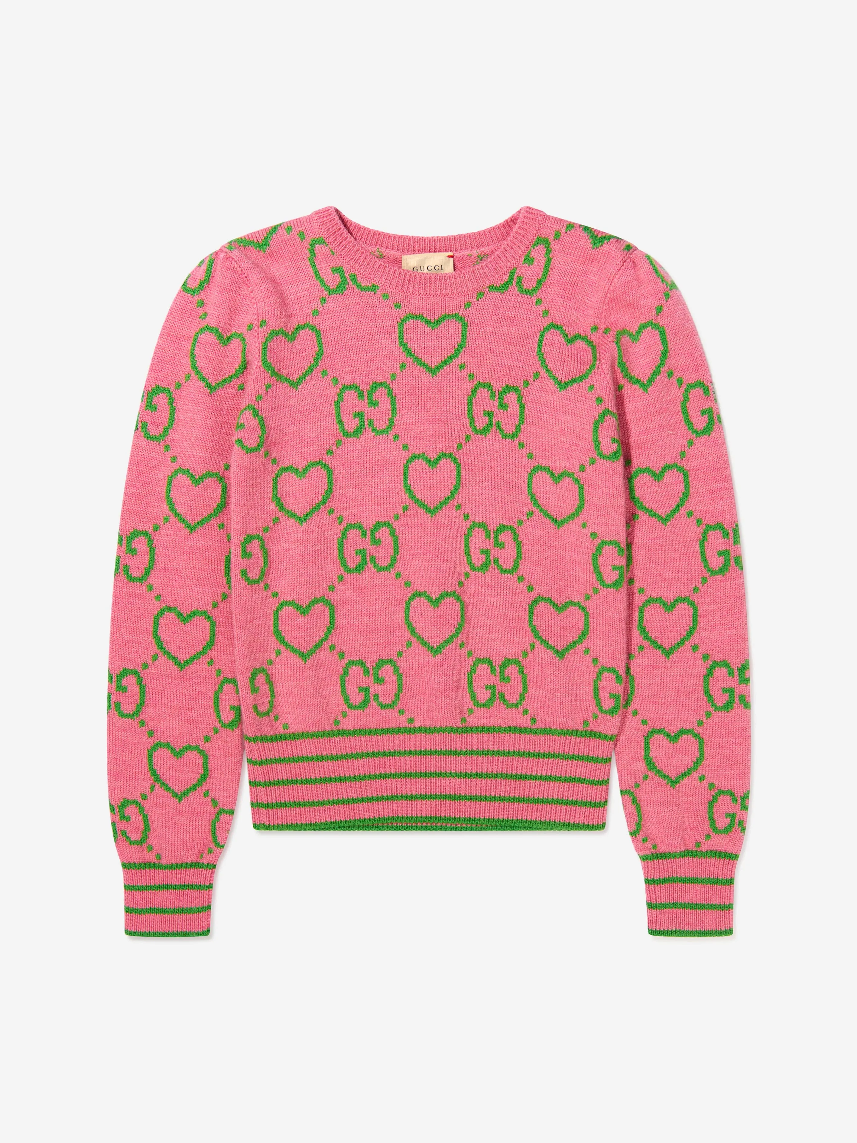 Gucci Girls Wool Wool Intarsia Jumper