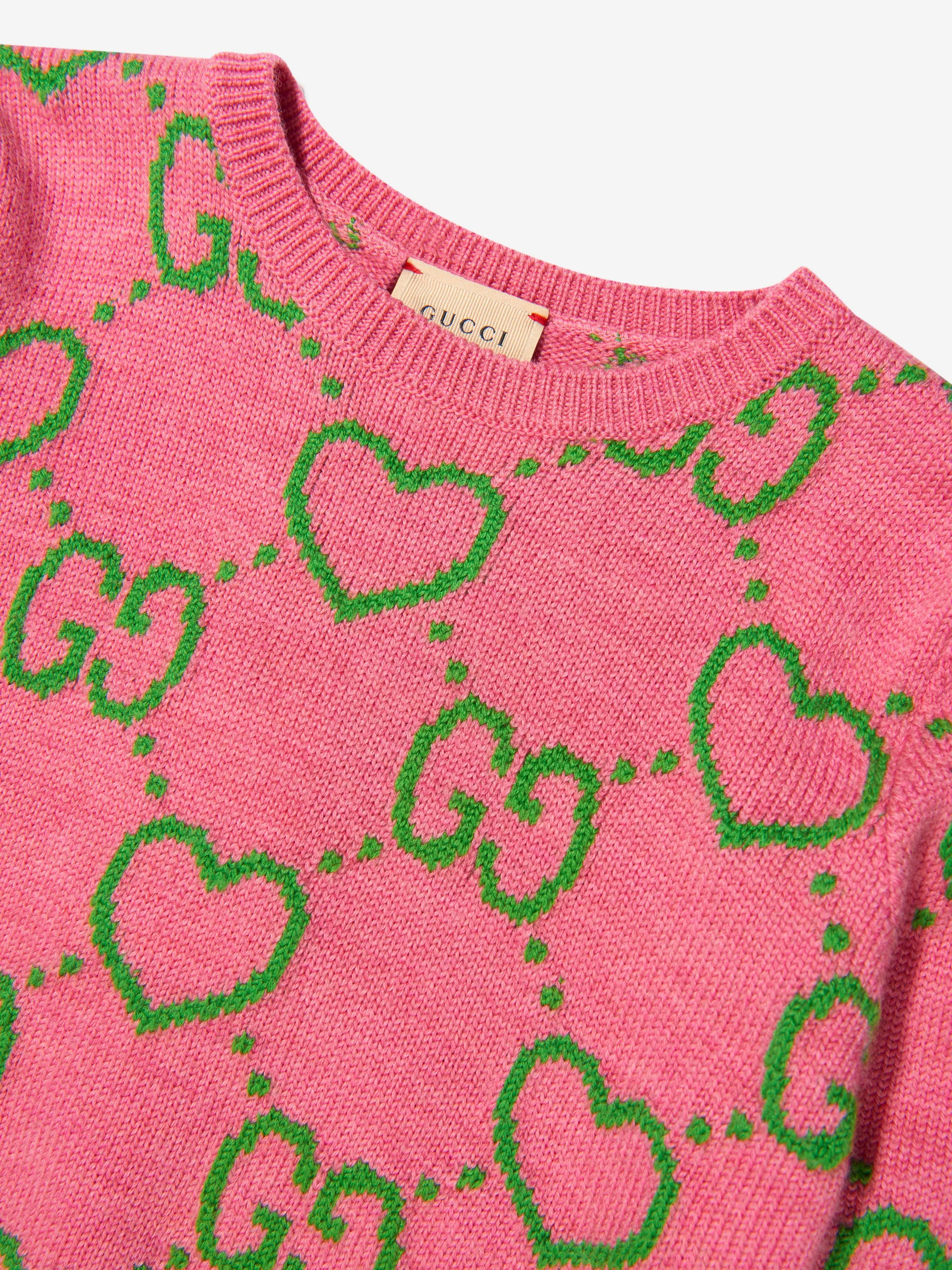 Gucci Girls Wool Wool Intarsia Jumper