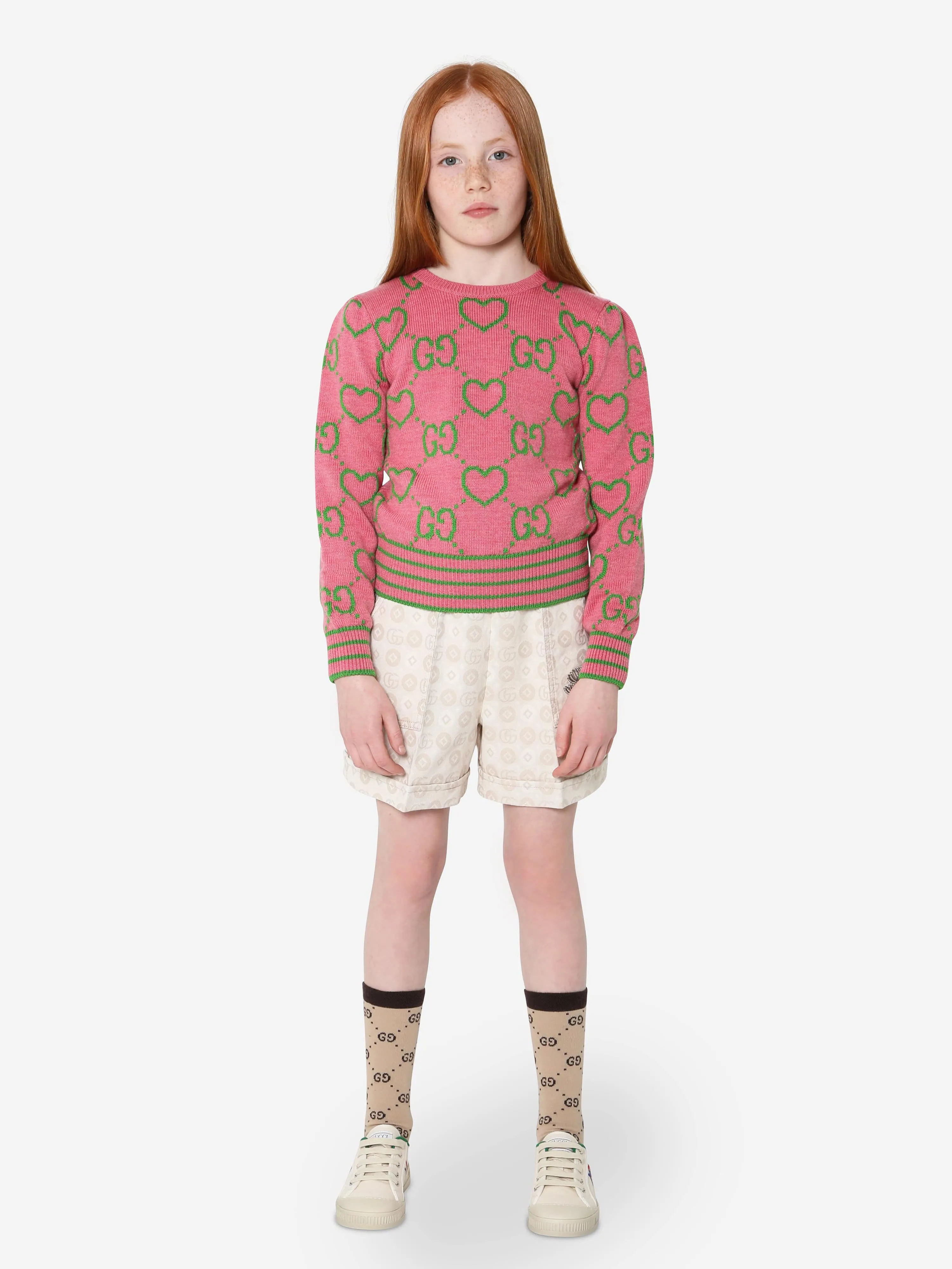 Gucci Girls Wool Wool Intarsia Jumper