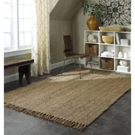 Handmade Eco Natural Fiber Chunky Loop Jute Rug (4' x 6')