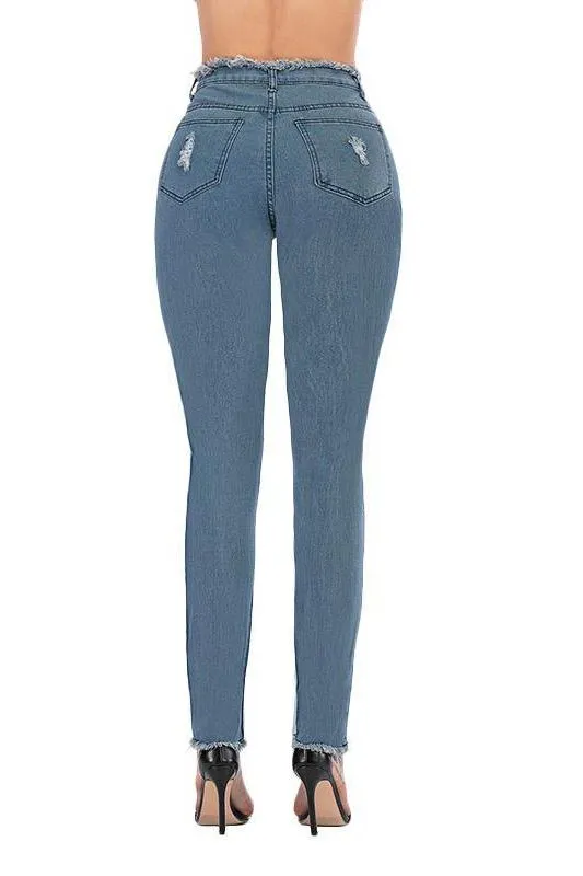 High Waist Skinny Stretch Jeans