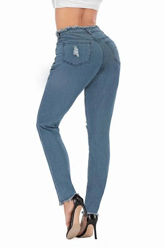 High Waist Skinny Stretch Jeans