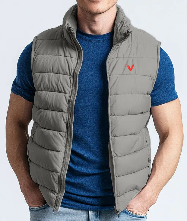 Hinz Luxury Puffer Jacket (Stone -Grey)