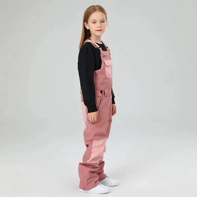 HOTIAN Girls Colorblock Ski Overall Bib Pants