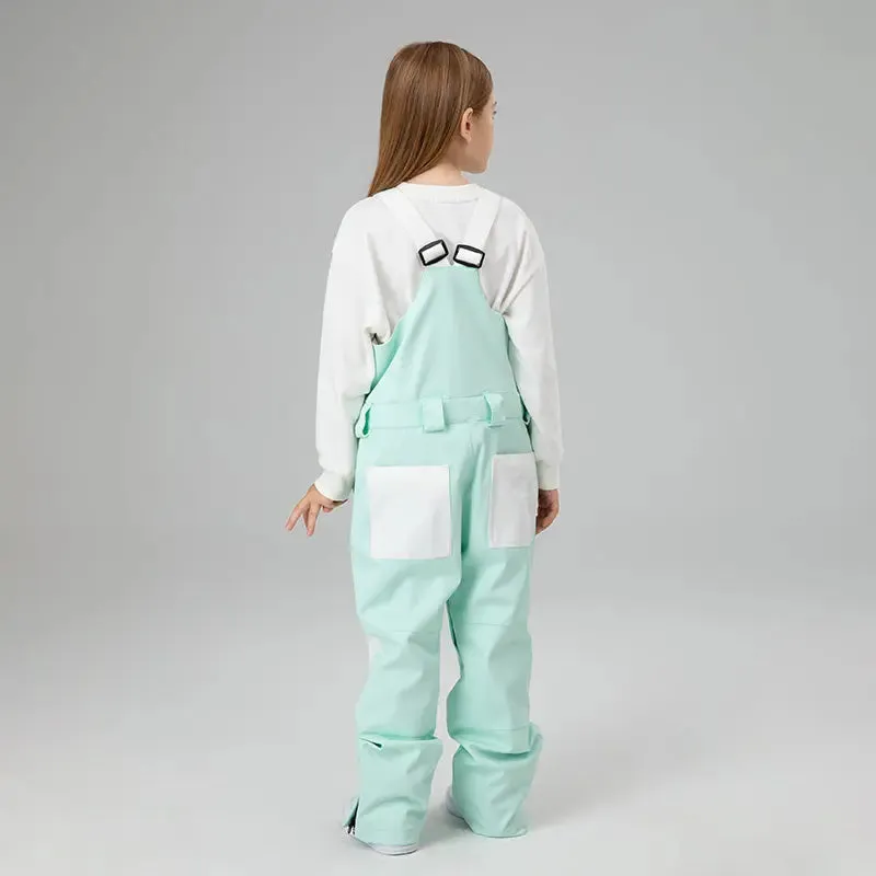 HOTIAN Girls Colorblock Ski Overall Bib Pants