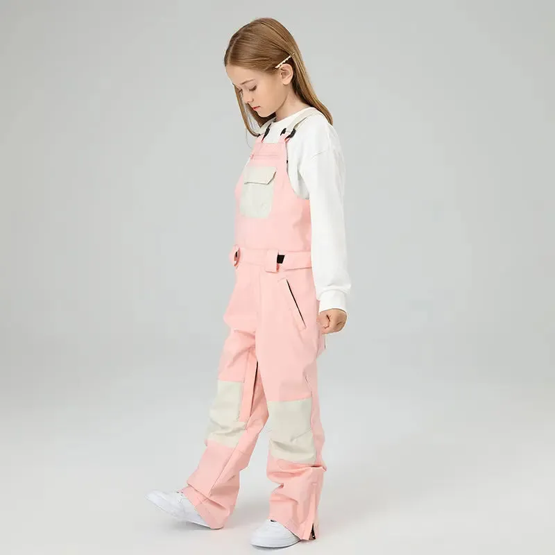 HOTIAN Girls Colorblock Ski Overall Bib Pants