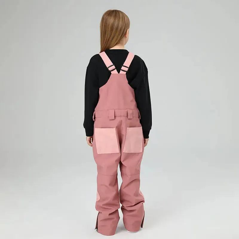 HOTIAN Girls Colorblock Ski Overall Bib Pants