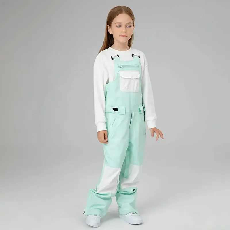 HOTIAN Girls Colorblock Ski Overall Bib Pants