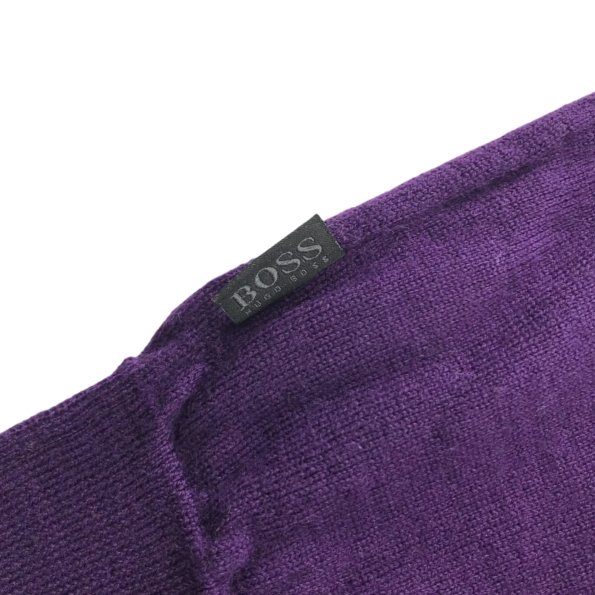 Hugo Boss jumper adult size L purple V-neck wool