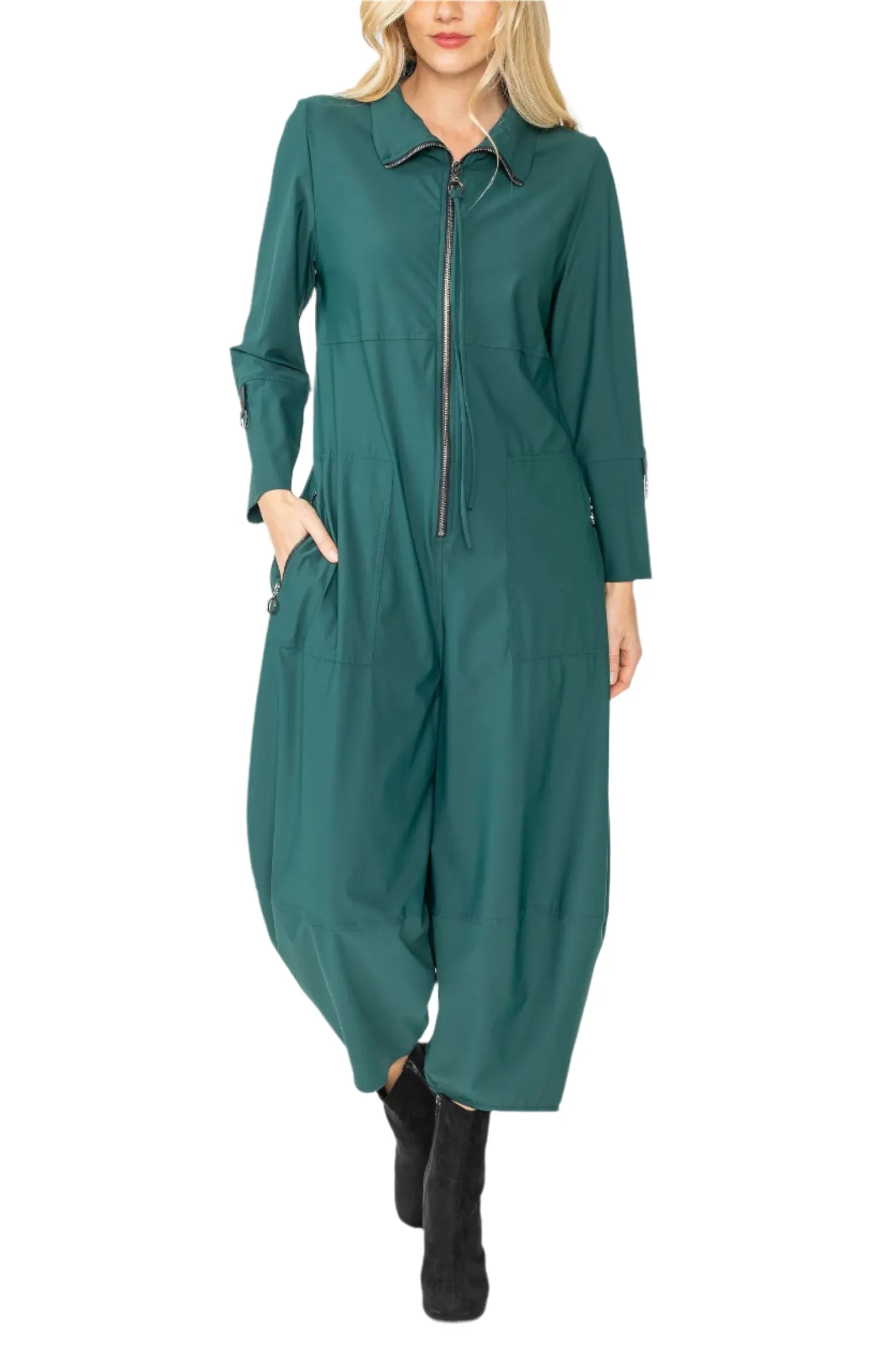 IC Collection Fashion Forward Jumpsuit in Green - 3297JS-GN