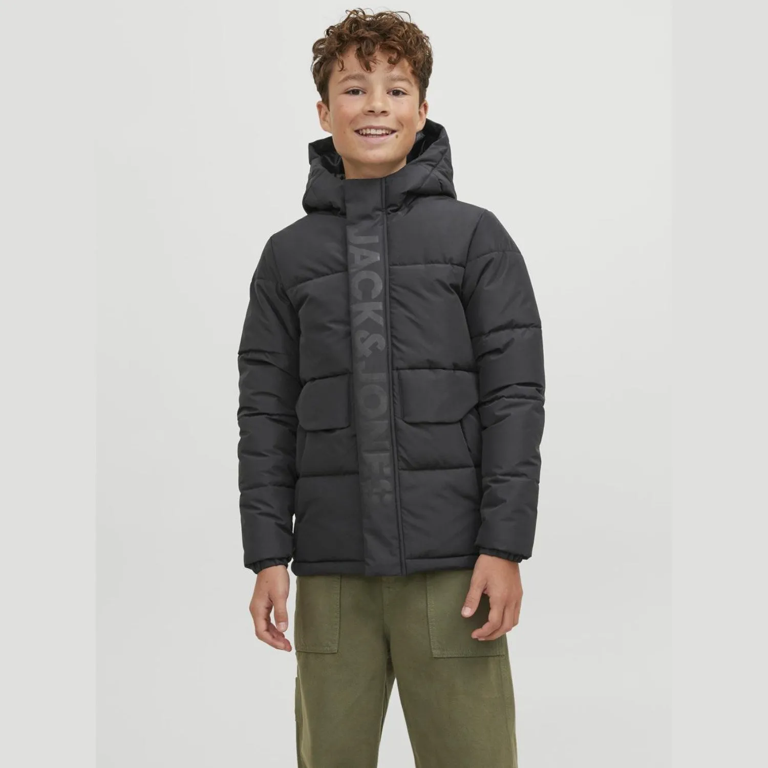 Jack & Jones Junior Black Cospeed Puffer Jacket