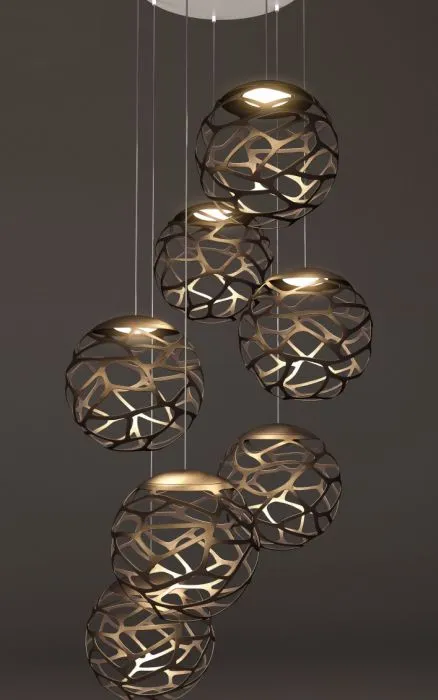 Kelly 7 Light Cluster In 4 Finishes