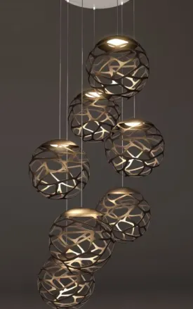 Kelly 7 Light Cluster In 4 Finishes