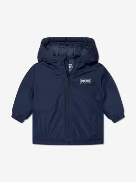 KENZO Baby Boys Logo Puffer Jacket in Navy