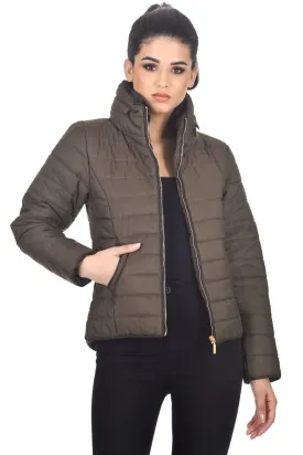 Khaki Puffer Jacket