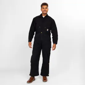 Large 90s Carhartt Made In USA Black Insulated Coveralls 44 Short