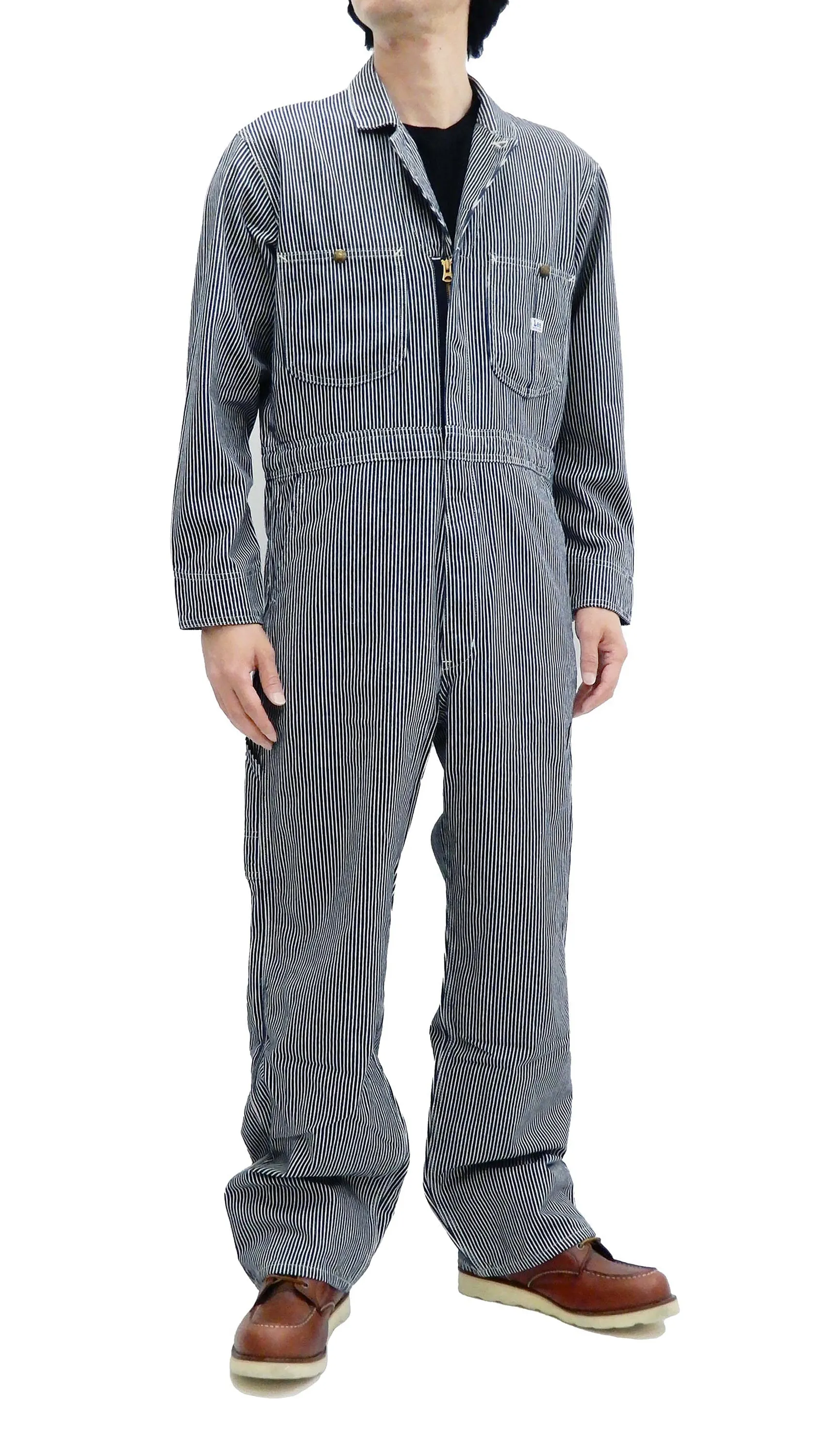 Lee Coverall Men's Reproduction of Union-All Long Sleeve Unlined Coveralls LM7213 LM7213-104 Hickory Stripe