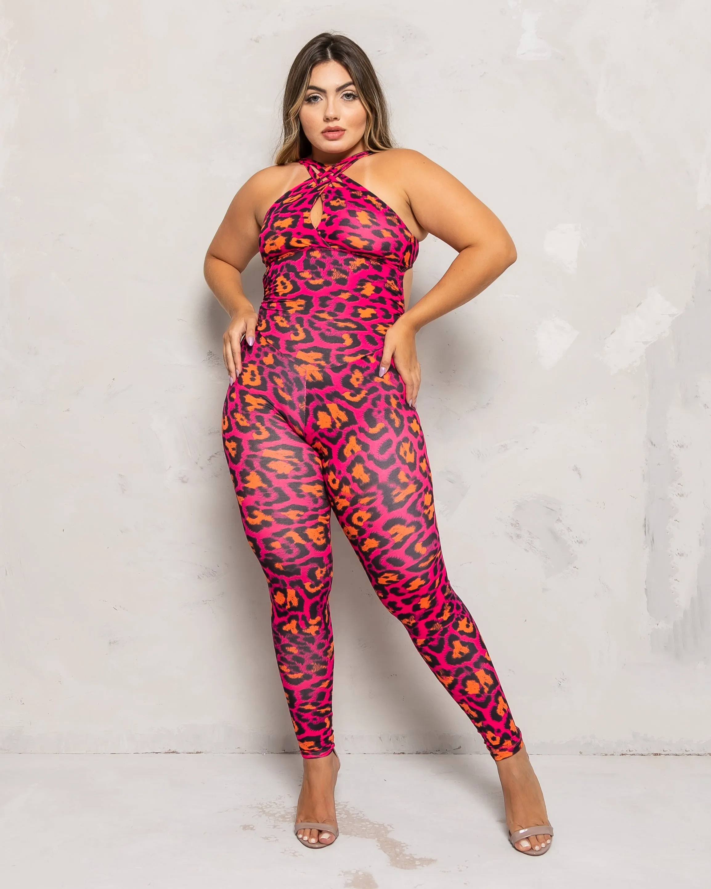 Leopard Pink Jumspuit