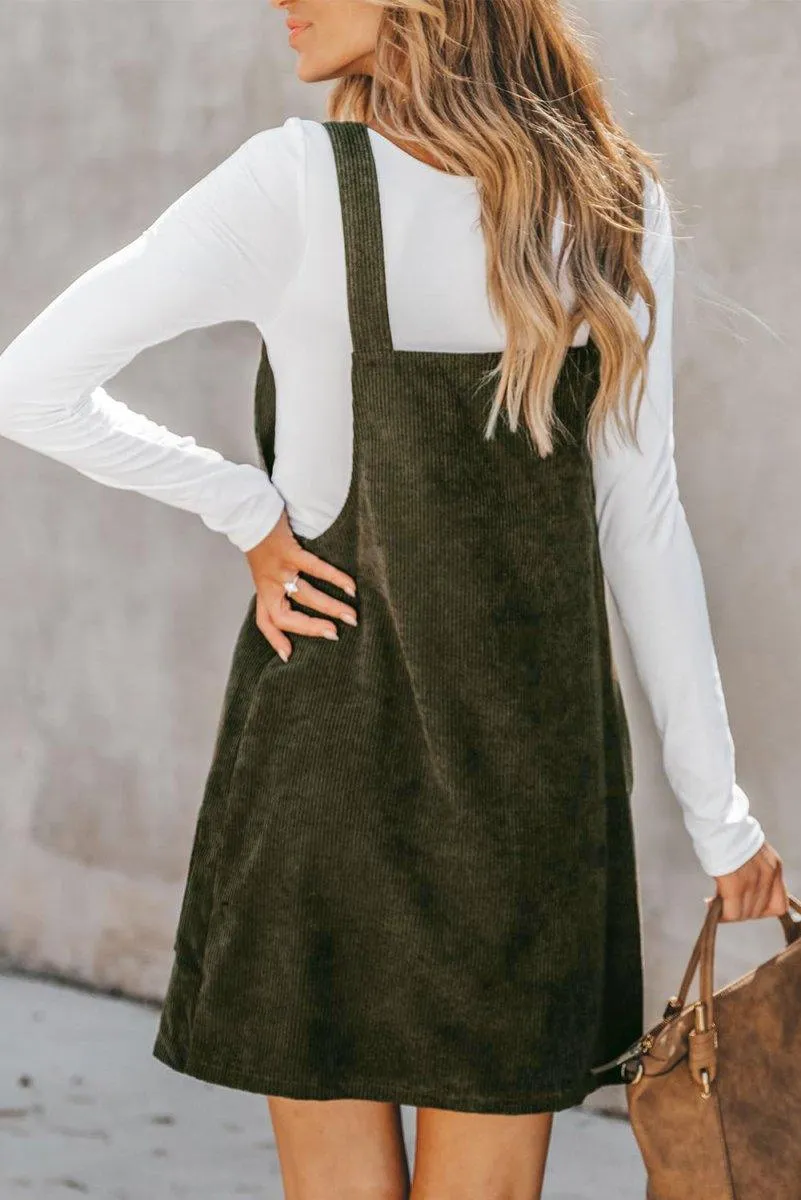 Lillie Corduroy Overall Dress