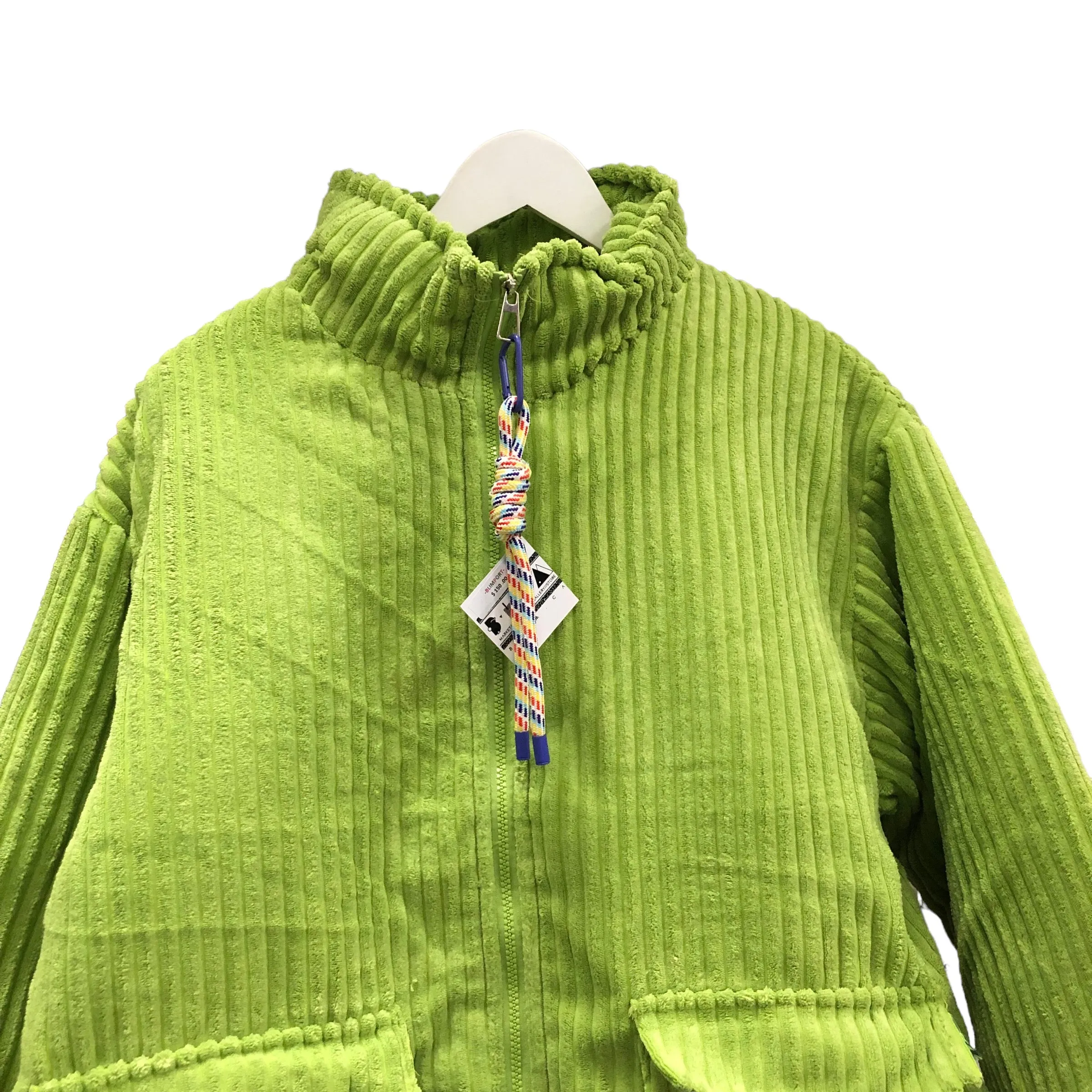 Lime Corderoy Puffer Jacket