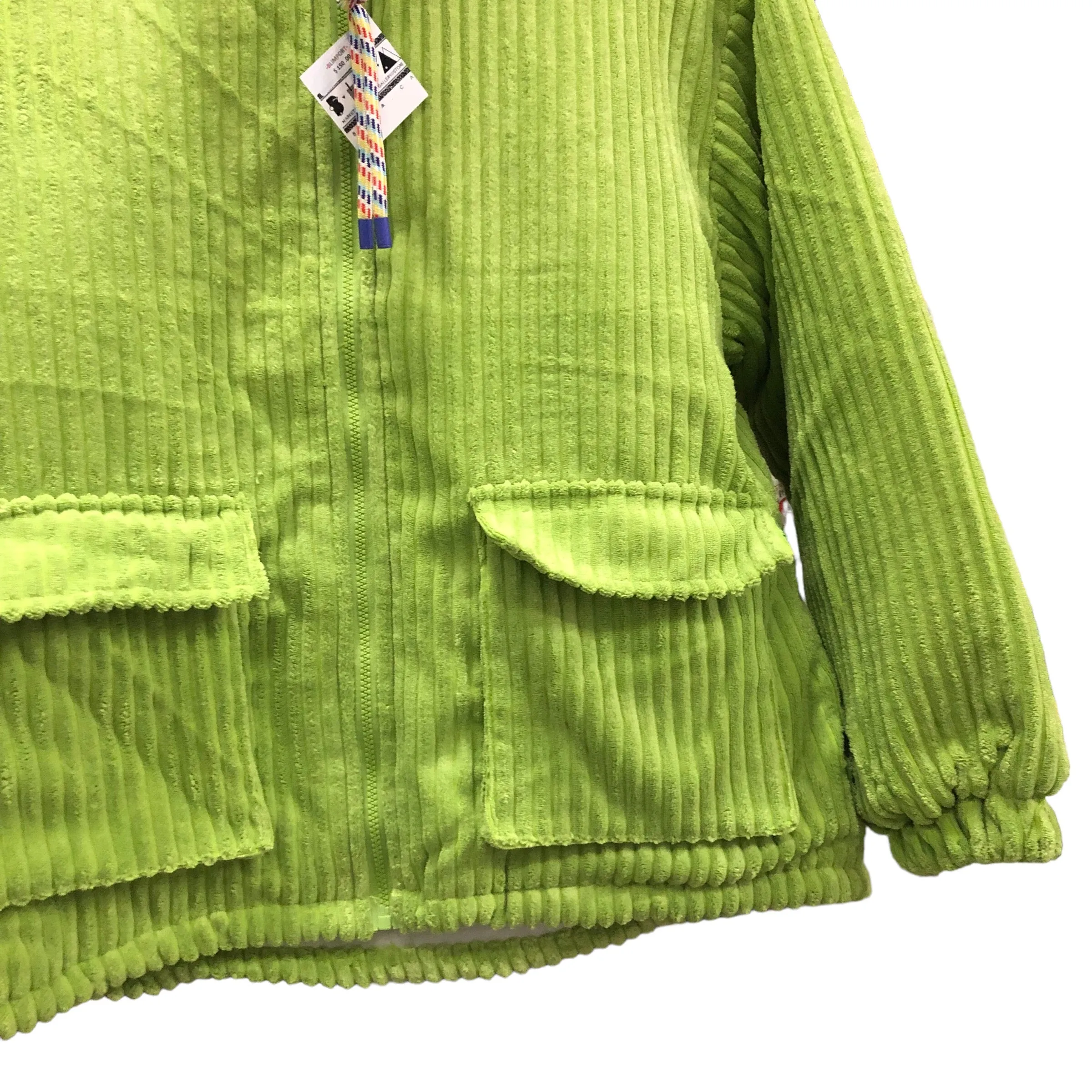 Lime Corderoy Puffer Jacket