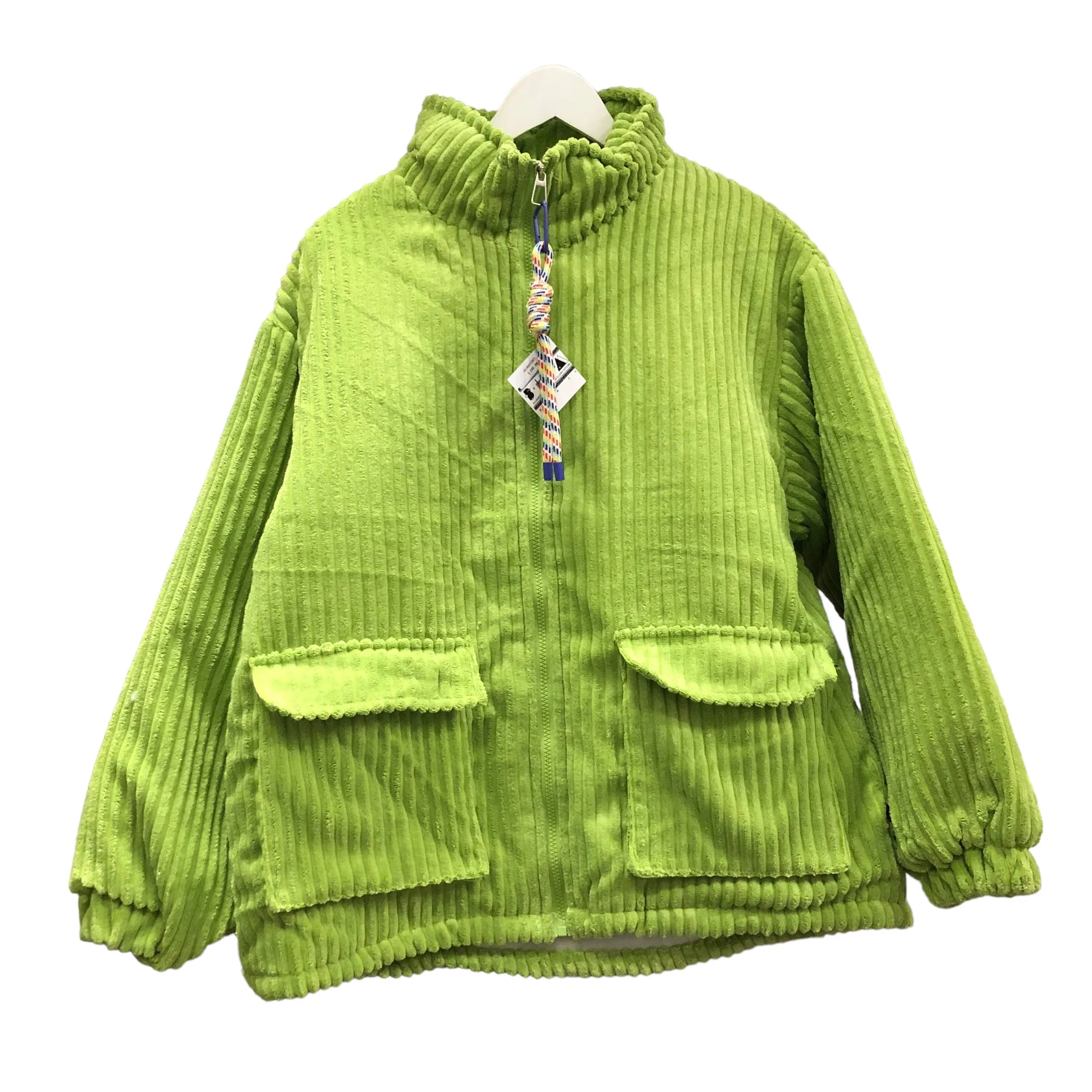 Lime Corderoy Puffer Jacket