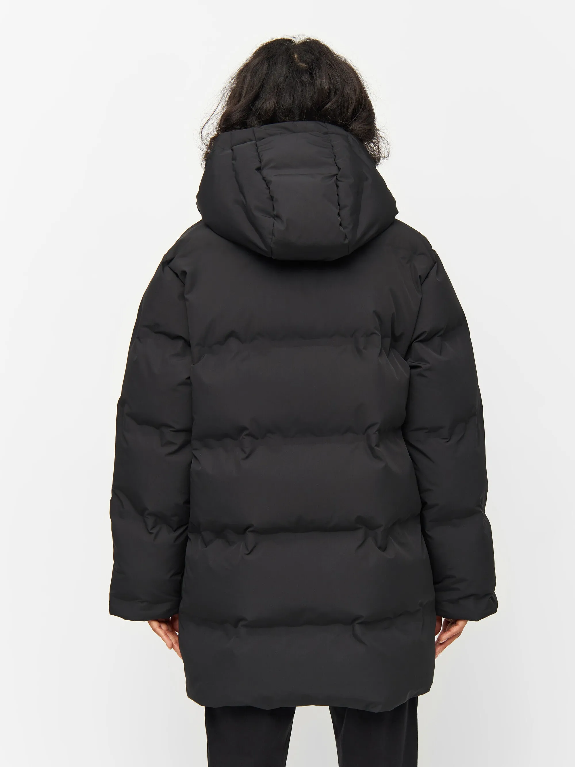 Long Puffer jacket - Black Jet