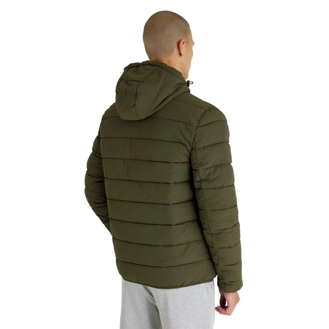 Lyle & Scott Branded Olive Hooded Puffer Jacket