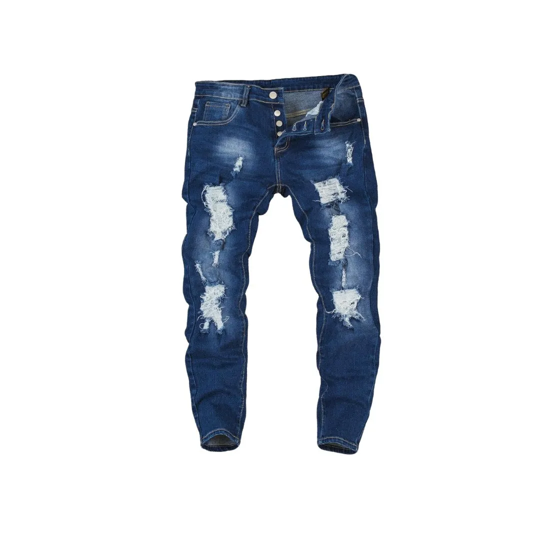 Men's Denim Ripped Distressed Jeans