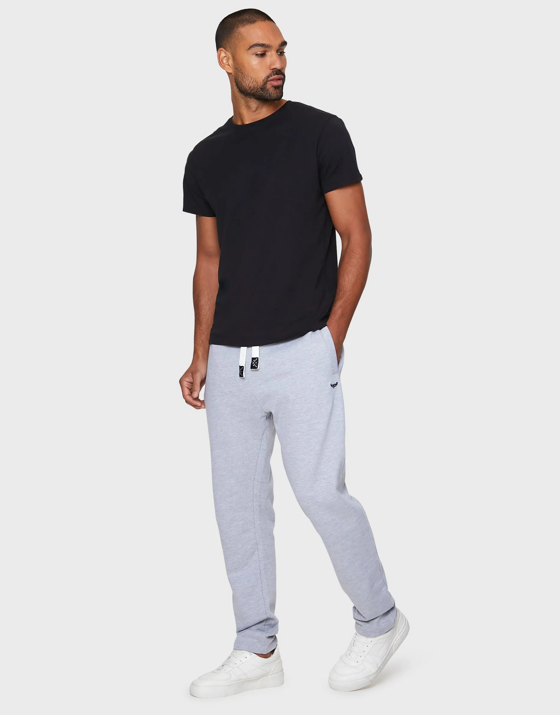 Men's Light Grey Straight Leg Joggers