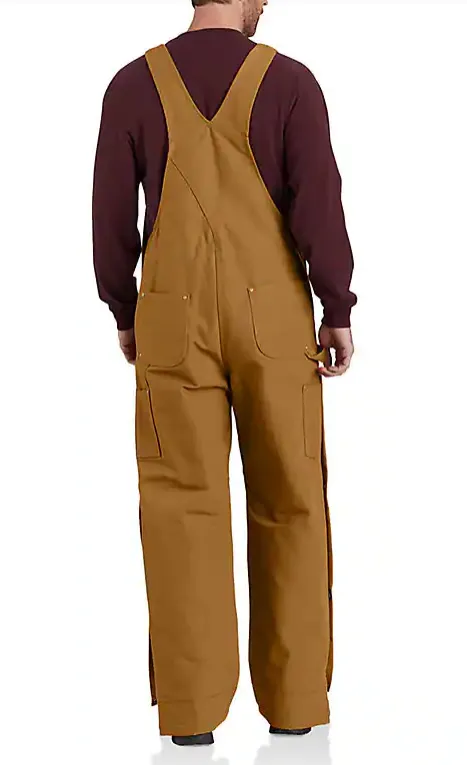 Men's Loose Fit Firm Duck Insulated Bib Overall