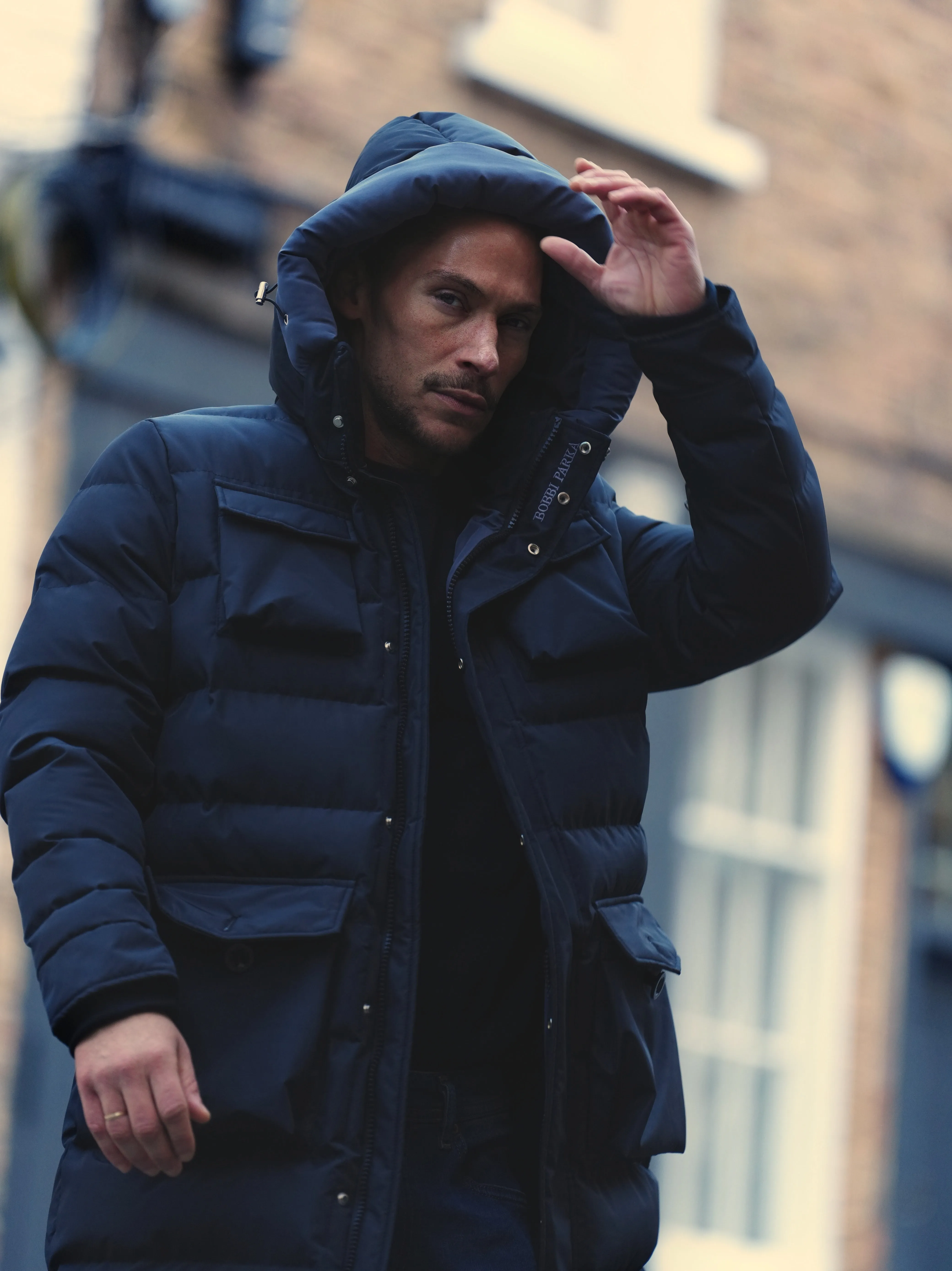 Mens Luxury long Black Puffer Jacket